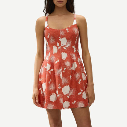 Cypriani Mini Dress - Sunrose Rosso - Galvanic.co