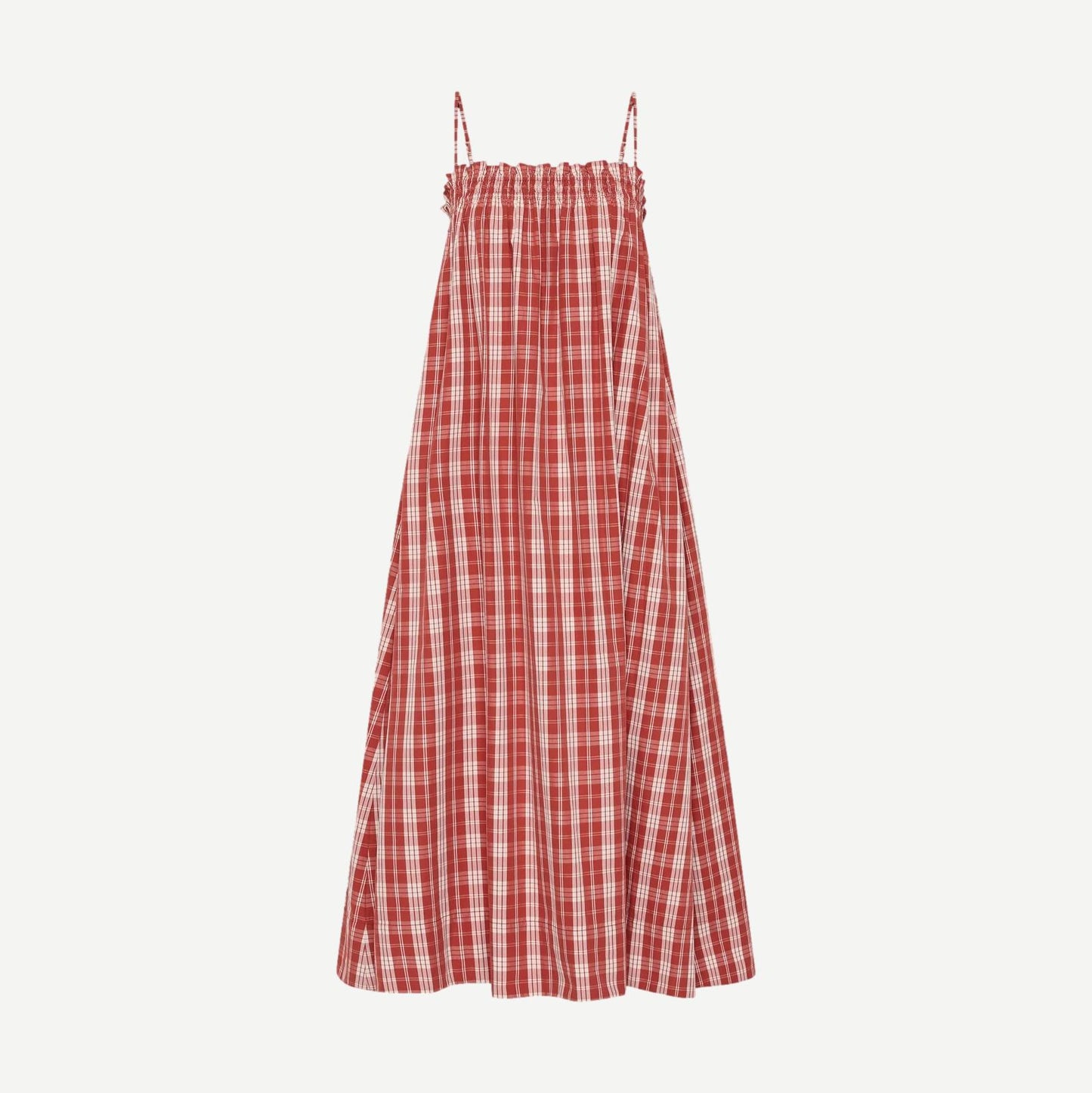Gerta Midi Dress - Ines Check Terra Rosa