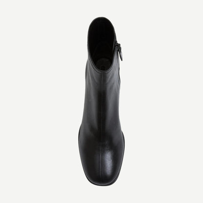 Bianca Stretch Leather Ankle Boot - Black