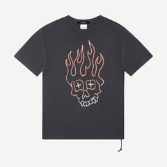 Skull Biggie Tee - Faded Black - Galvanic.co