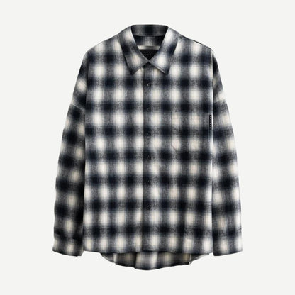 Oversized Plaid Buttondown - Blue Plaid - Galvanic.co