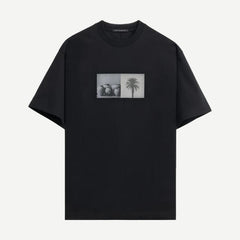 Photographic Palm Relaxed Tee - Black - Galvanic.co