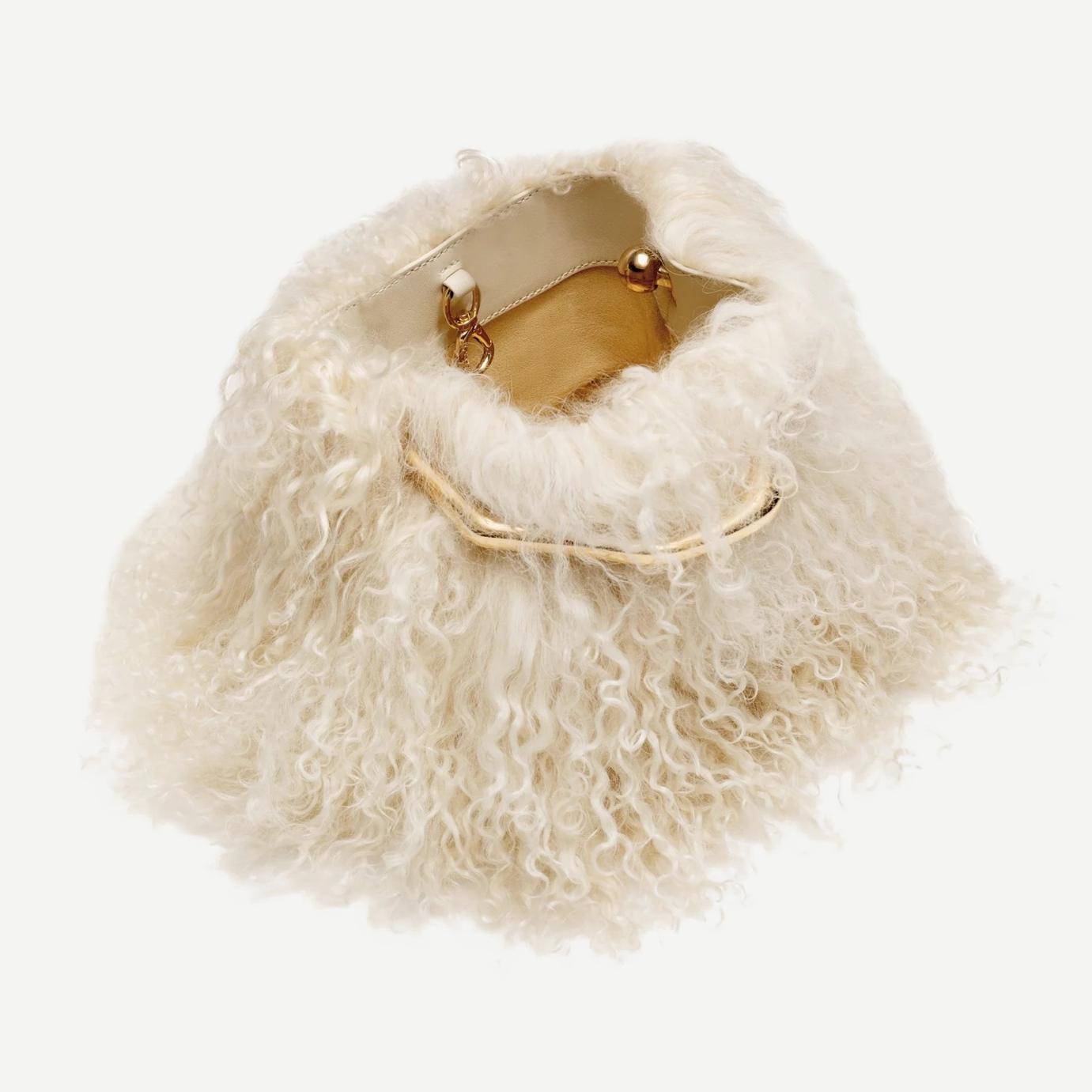 Solene Mini Top Handle - Sheep Shearling