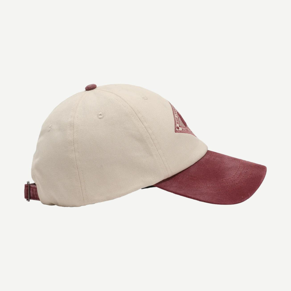 Spencer Sports Cap Twill Diamond - Ecru/Burgundy