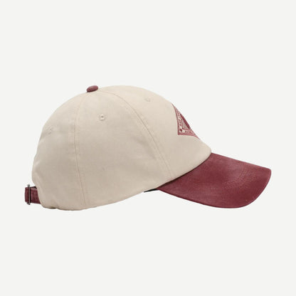 Spencer Sports Cap Twill Diamond - Ecru/Burgundy
