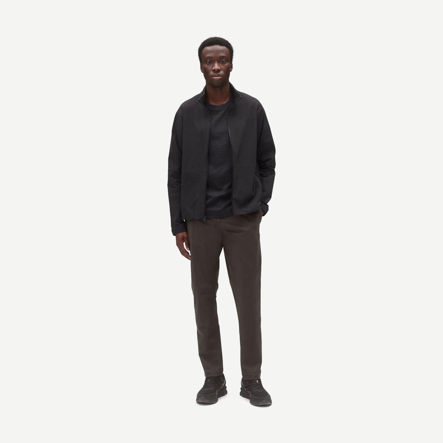 Stretch Warp Knit Coach's Slim Pant - Carbon - Galvanic.co