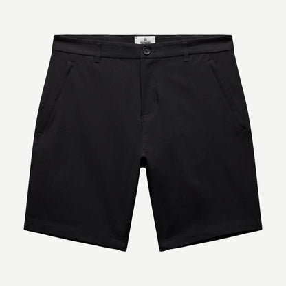 Stretch Warp Knit Coach's Slim Short 9" - Black - Galvanic.co