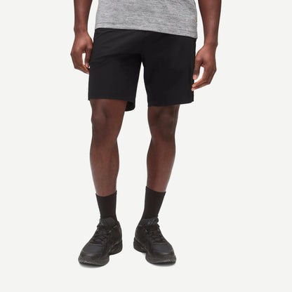 Stretch Warp Knit Coach's Slim Short 9" - Black - Galvanic.co