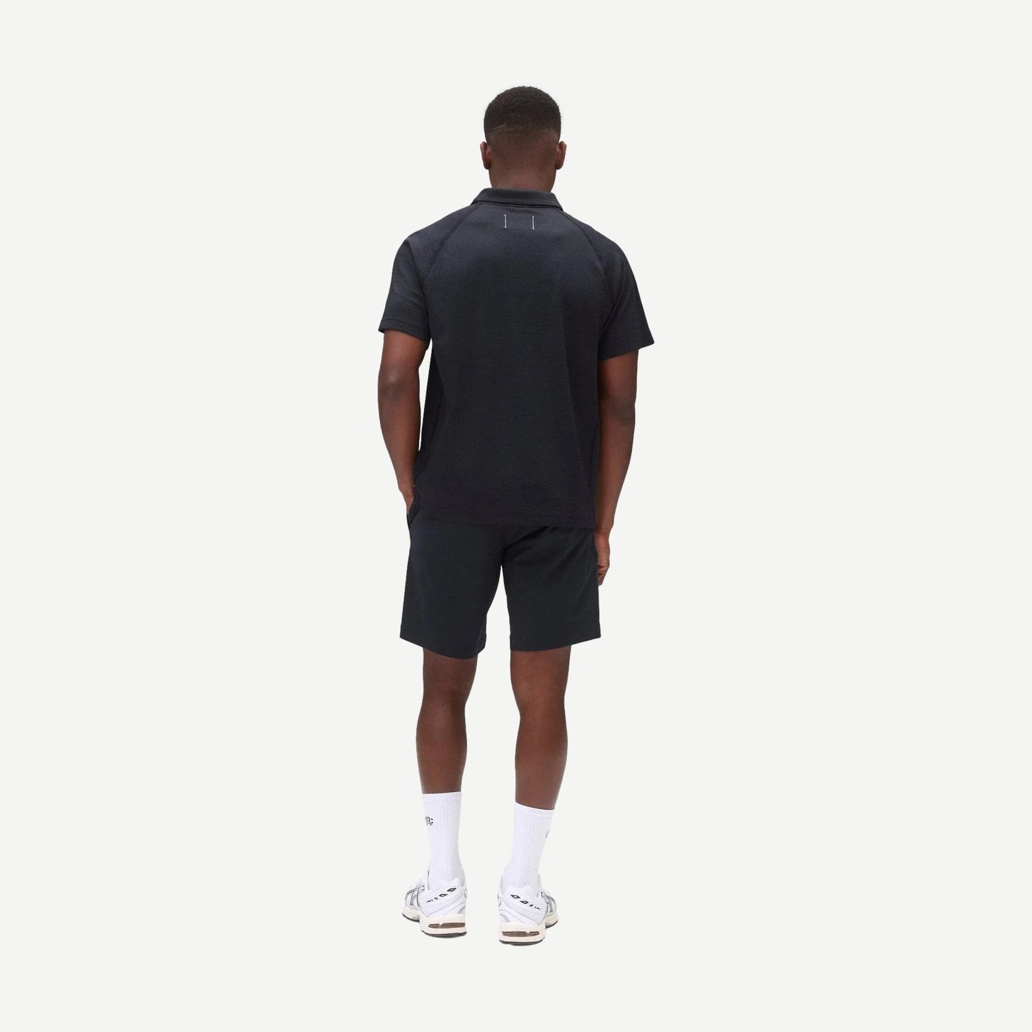 Stretch Warp Knit Coach's Slim Short 9" - Navy - Galvanic.co