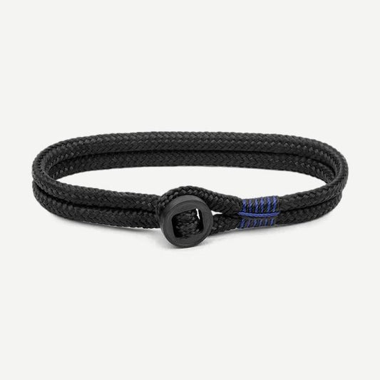 Black and black PH Don Dino bracelet by Pig & Hen featuring a sleek, modern design with textured details.