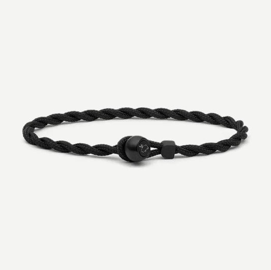 Black and black PH Easy Ed bracelet by Pig & Hen featuring a sleek, modern design with smooth leather straps.