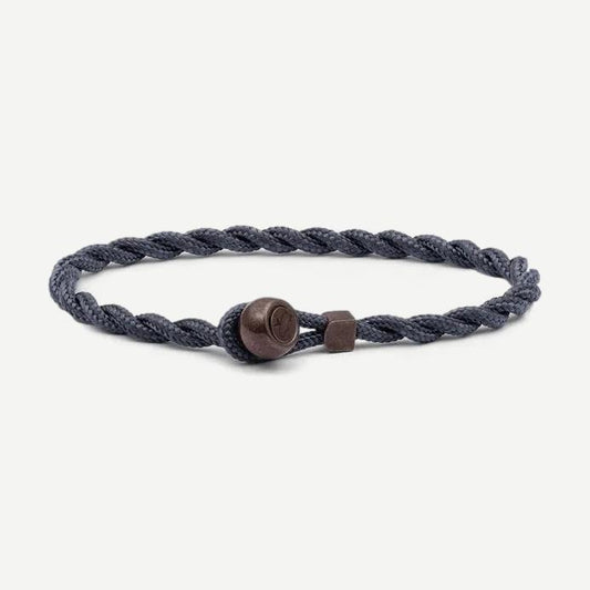 Pig & Hen PH Easy Ed bracelet in slate grey and bronze with a sleek, modern design featuring smooth metal links.