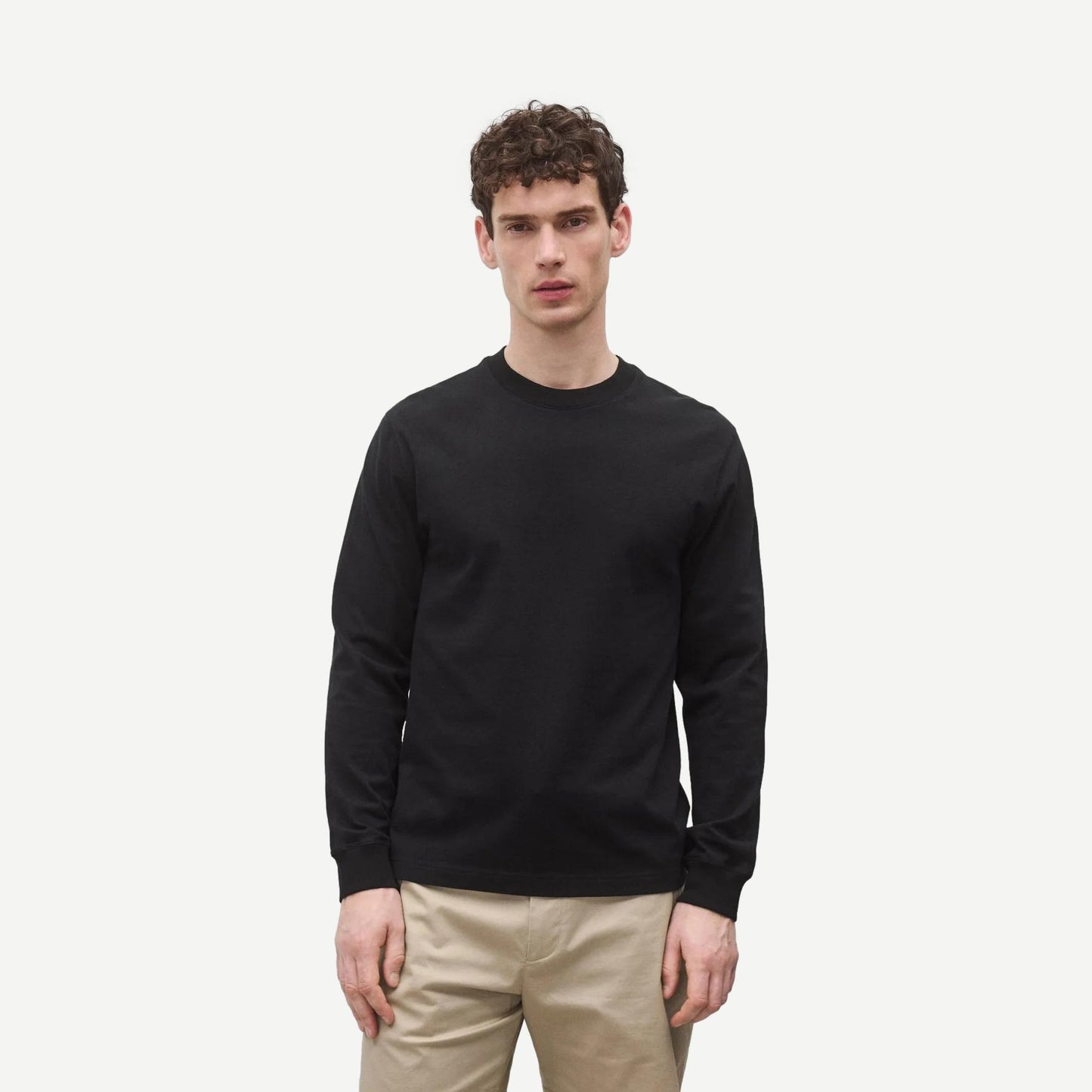 Midweight Jersey Standard L/S Tee - Black