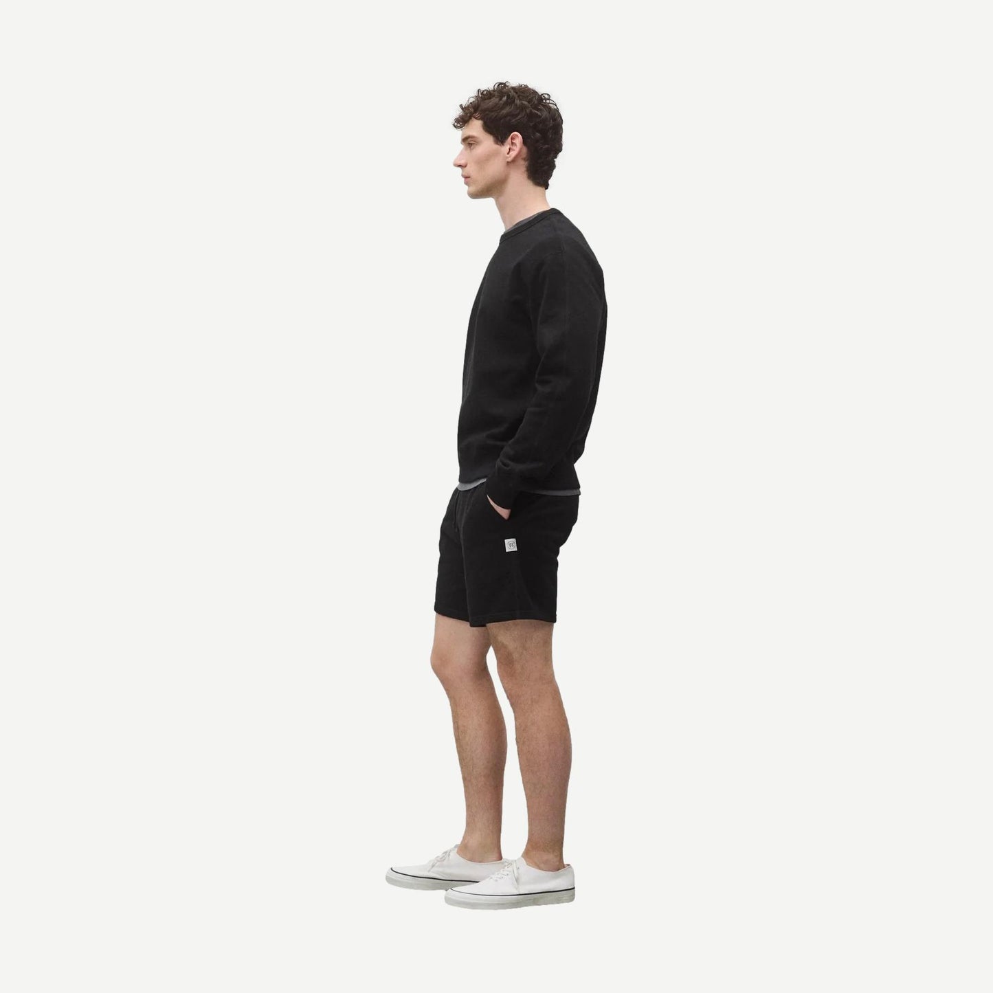 Midweight Terry Standard Crewneck - Black