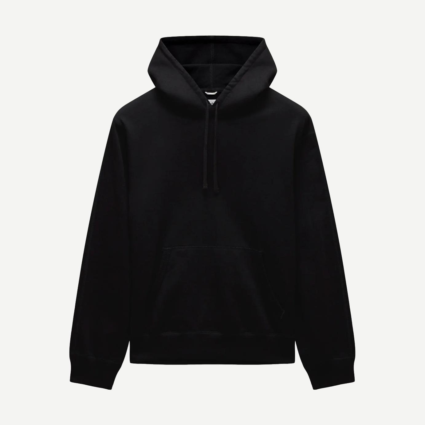 Midweight Terry Standard Hoodie - Black