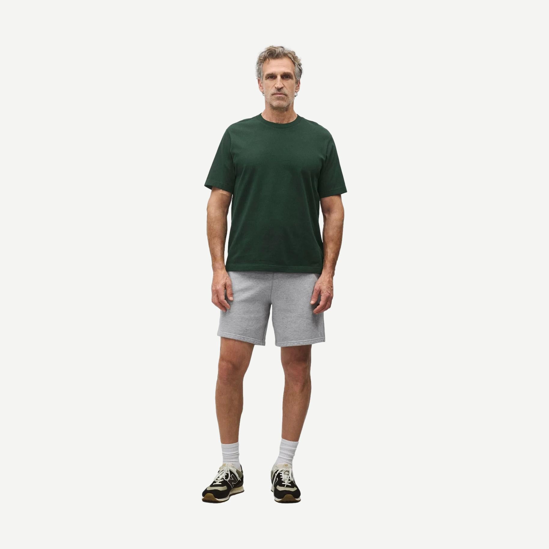 Midweight Terry Standard Sweat Short 7" - Heather Grey - Galvanic.co
