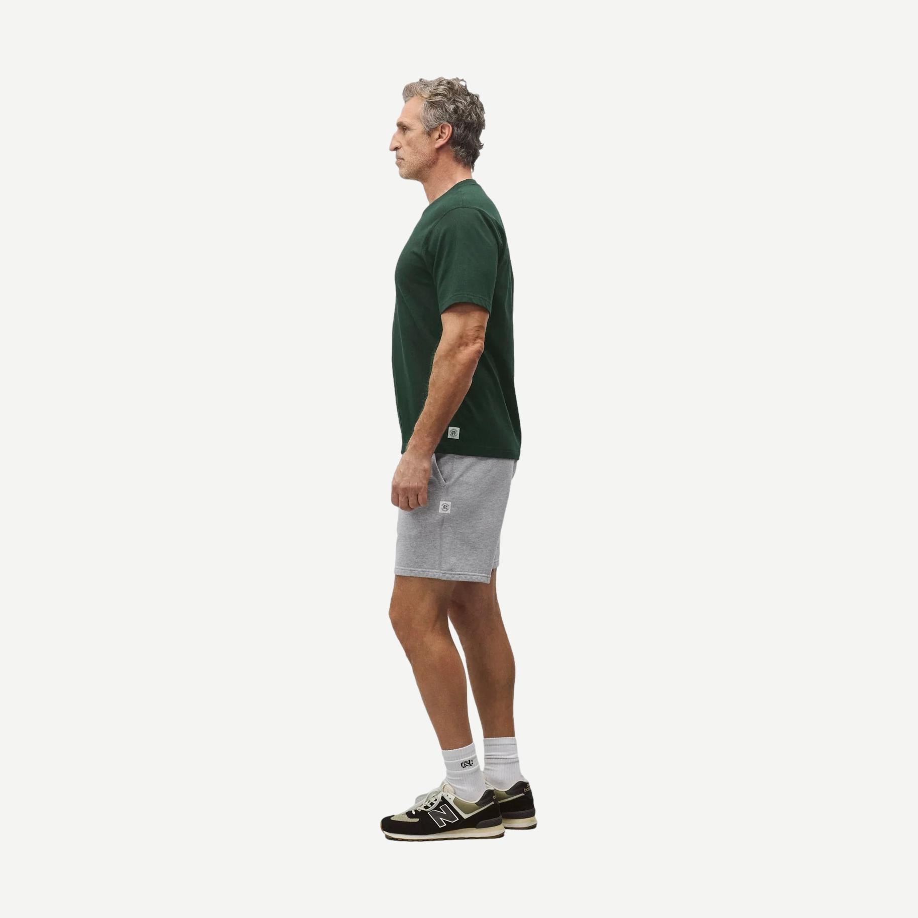 Midweight Terry Standard Sweat Short 7" - Heather Grey - Galvanic.co
