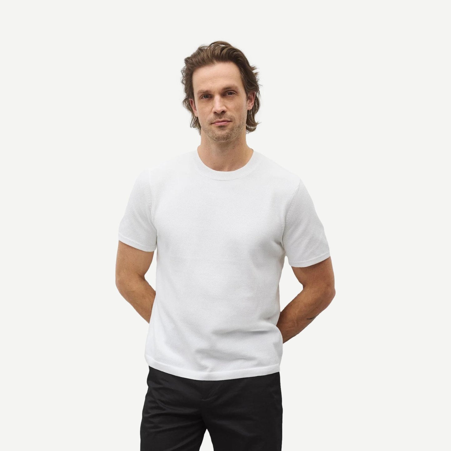 Supima Pique Ace Tee - White - Galvanic.co