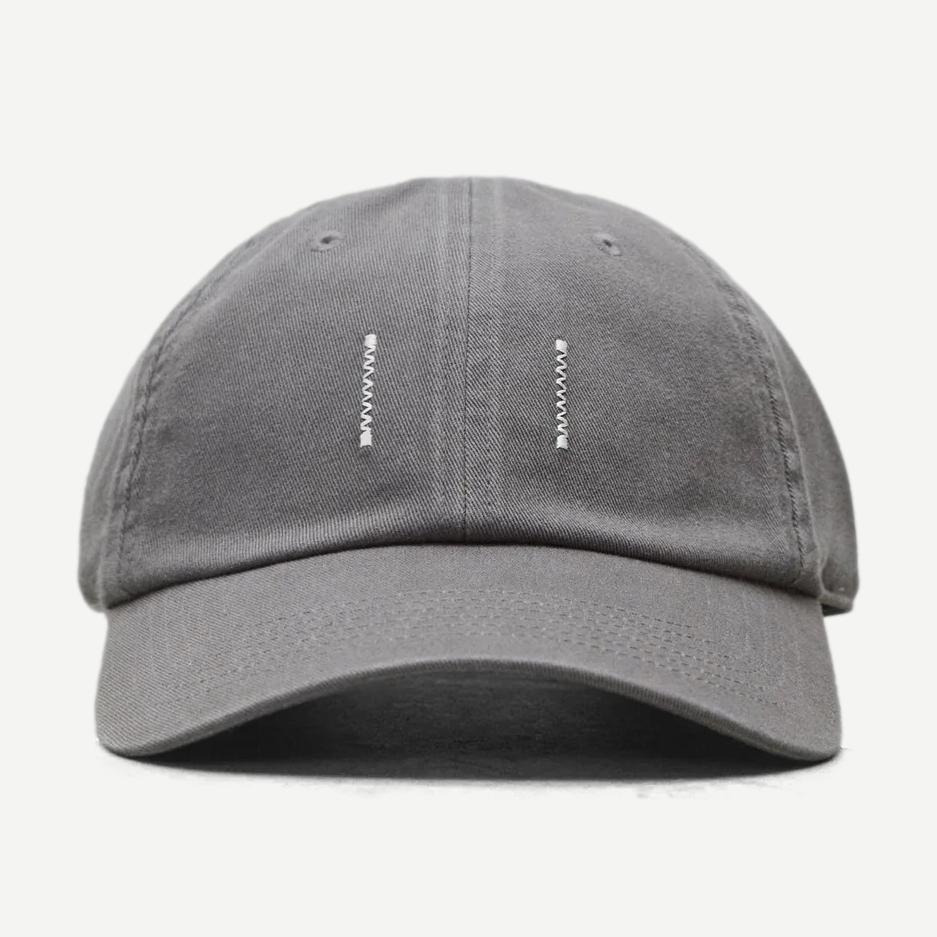 Cotton Chino Low Pro Strapback Cap - Washed Grey - Galvanic.co