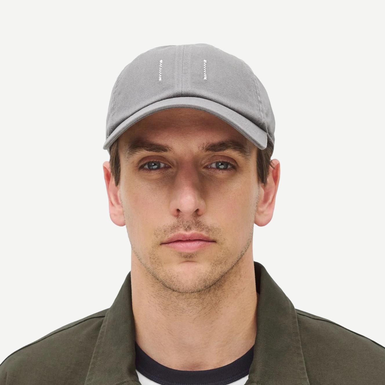 Cotton Chino Low Pro Strapback Cap - Washed Grey - Galvanic.co