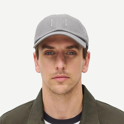Cotton Chino Low Pro Strapback Cap - Washed Grey - Galvanic.co