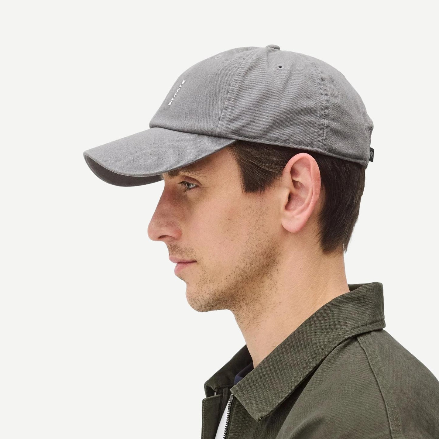 Cotton Chino Low Pro Strapback Cap - Washed Grey - Galvanic.co