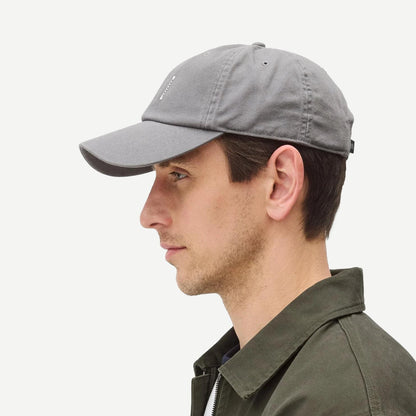 Cotton Chino Low Pro Strapback Cap - Washed Grey - Galvanic.co