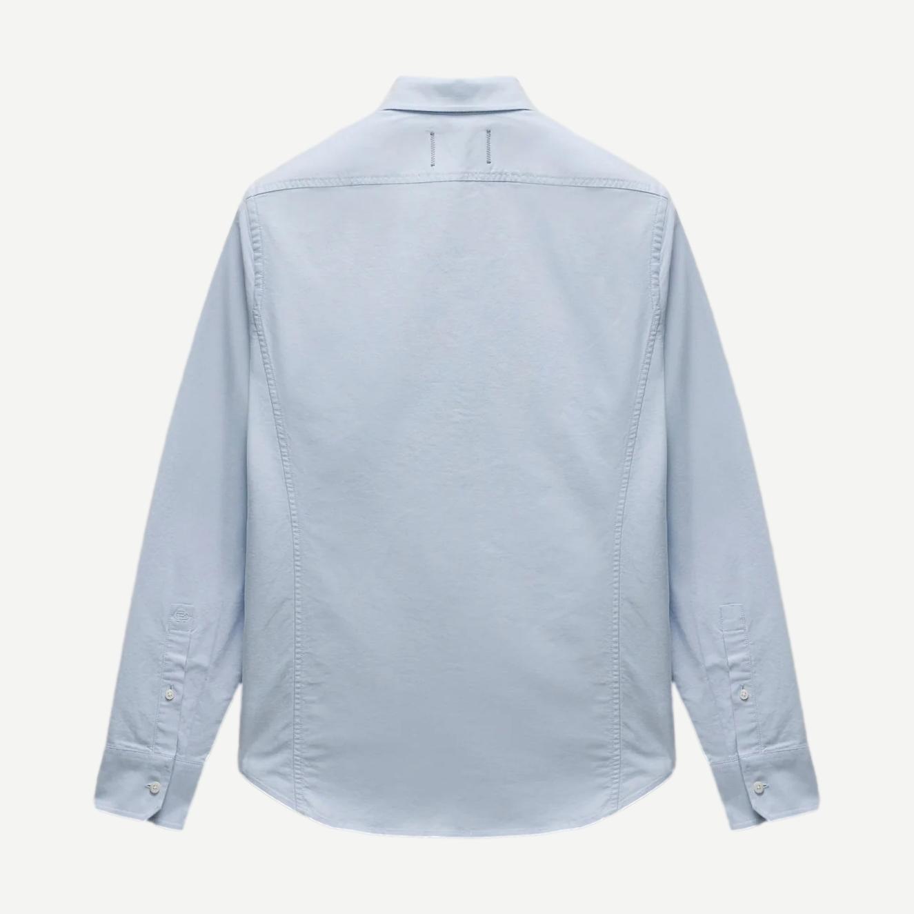 Cotton Oxford Windsor Standard Shirt - Light Blue
