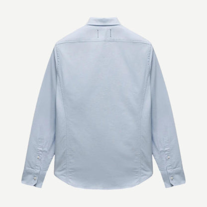Cotton Oxford Windsor Standard Shirt - Light Blue