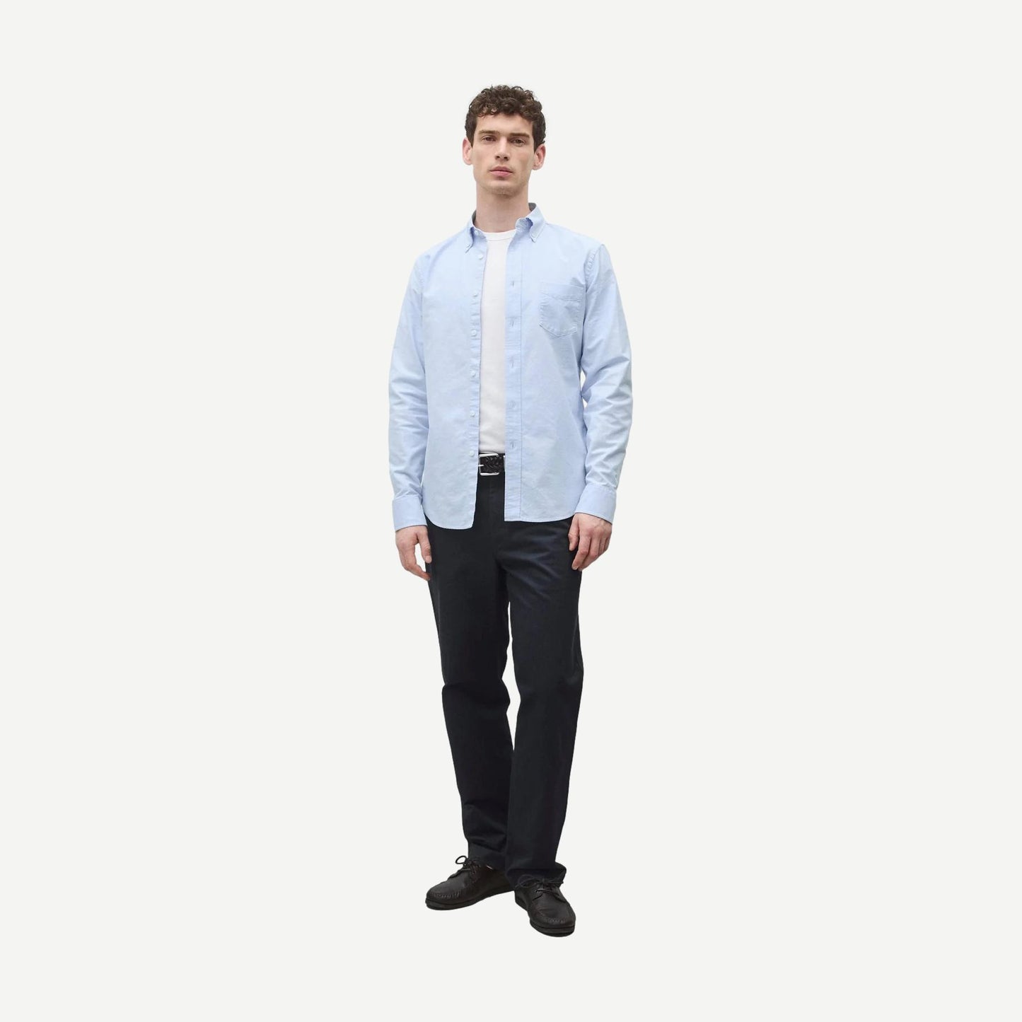 Cotton Oxford Windsor Standard Shirt - Light Blue