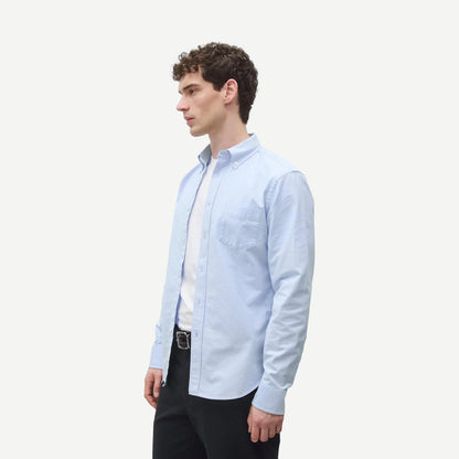 Cotton Oxford Windsor Standard Shirt - Light Blue