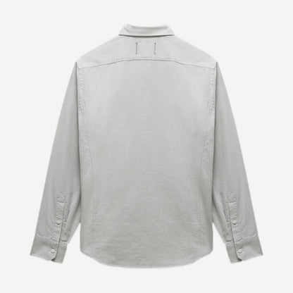 Cotton Oxford Windsor Standard Shirt - Light Grey