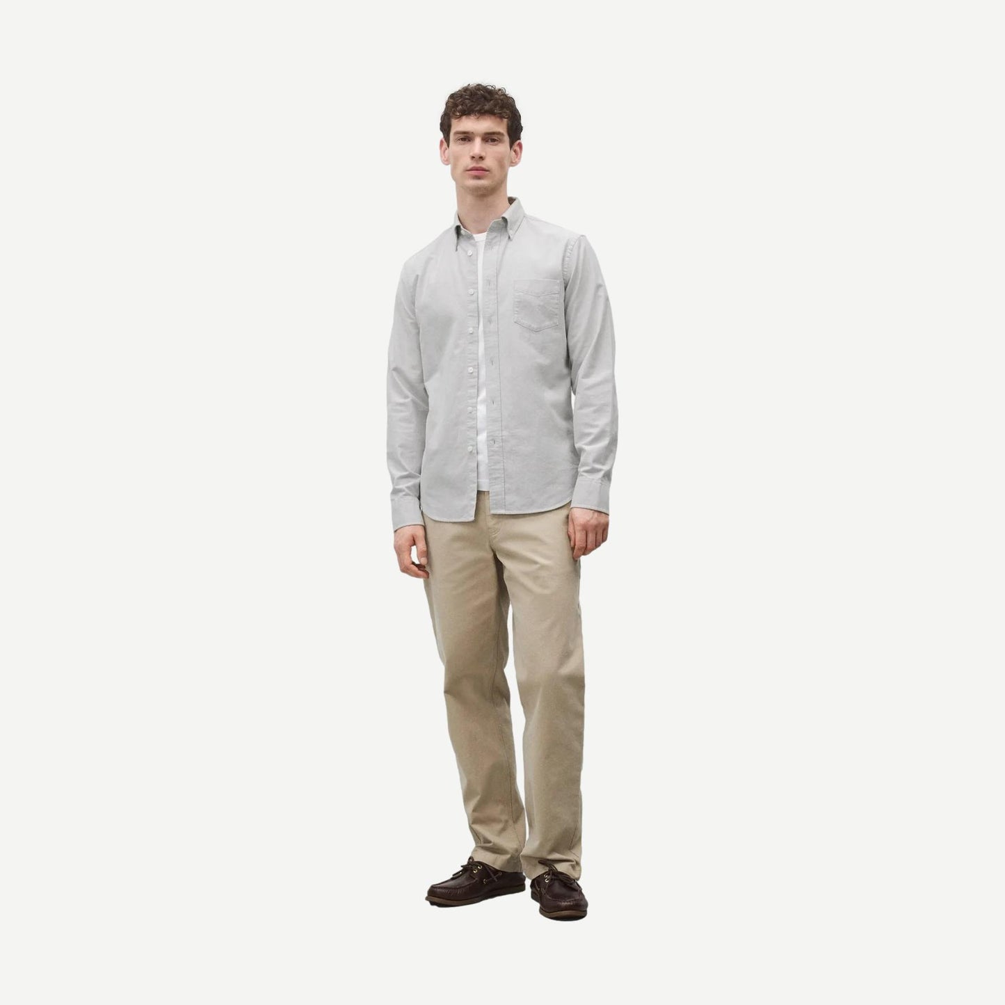 Cotton Oxford Windsor Standard Shirt - Light Grey