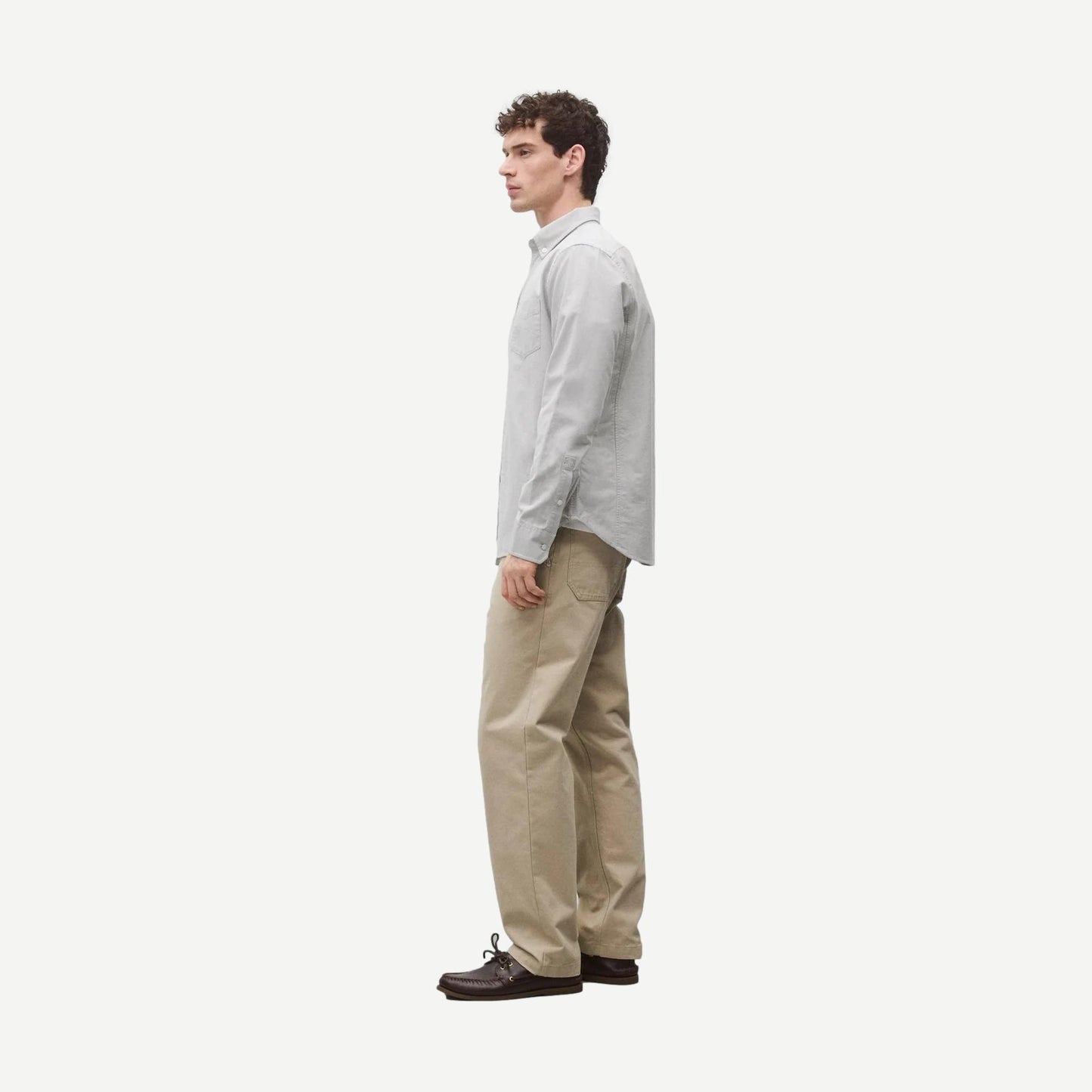 Cotton Oxford Windsor Standard Shirt - Light Grey