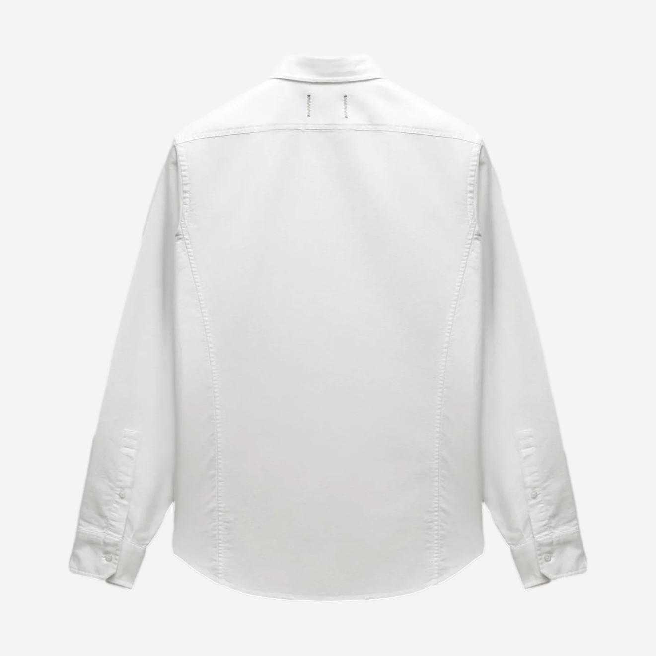 Cotton Oxford Windsor Standard Shirt - White