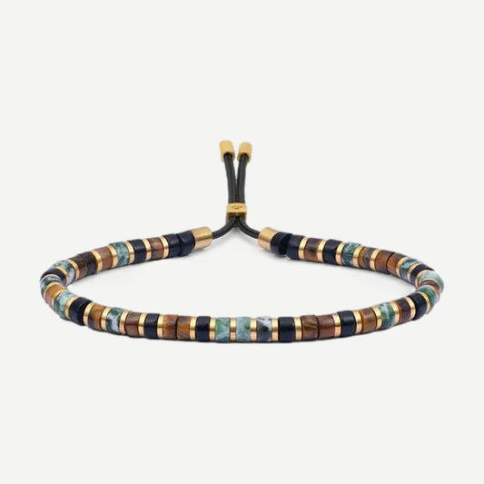 Gold Nagoya-style bracelet by Pig & Hen featuring 4mm PH Brontide beads, stylish and elegant jewelry accessory.