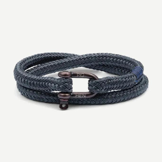 Slate grey and bronze bracelet from Pig & Hen's PH Salty Steve collection, featuring a stylish, modern design.