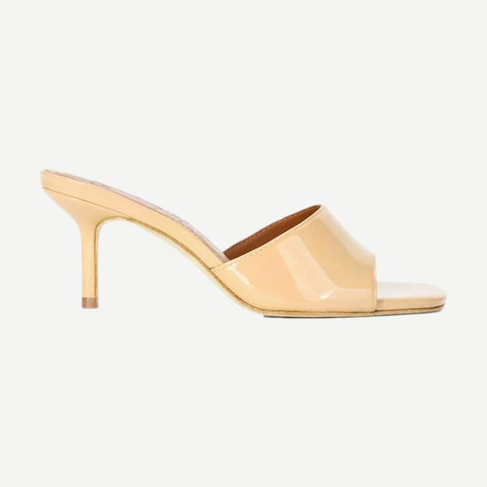 Bea Mule in Porcini color by Staud featuring stylish slip-on footwear with a sleek design and comfortable fit.