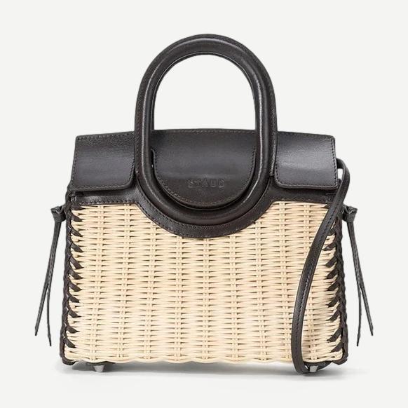 Maude Mini Wicker Carryall - Natural/Espresso