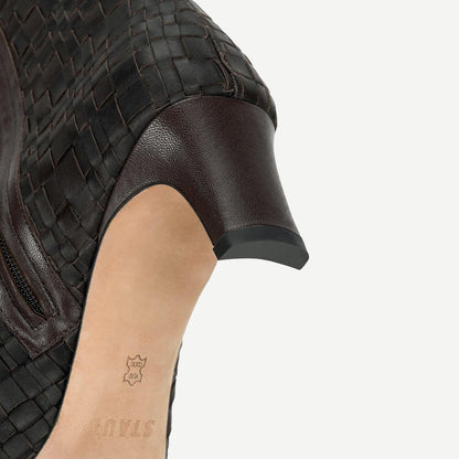 Wally Ankle Boot - Espresso Woven