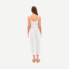 Mididress With Backtie - White - Galvanic.co