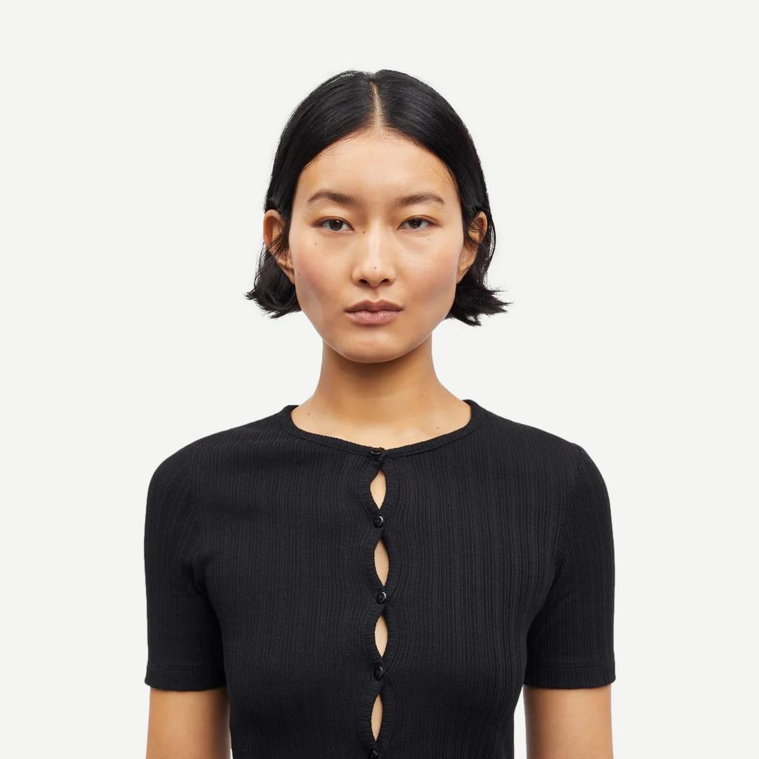 Sajuni SS Cardigan - Black