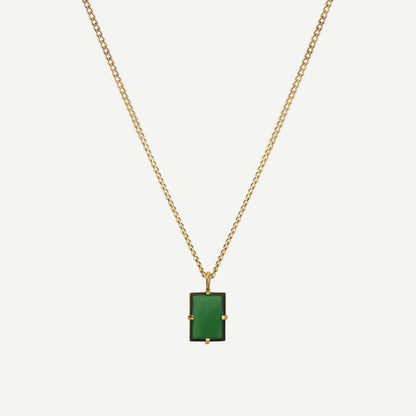 Lennox Pendant Necklace w/Enamel - Gold Vermeil 18in. - Galvanic.co