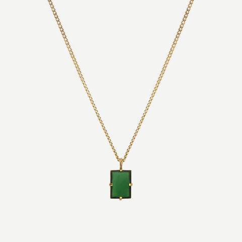 Lennox Pendant Necklace w/Enamel - Gold Vermeil 18in. - Galvanic.co