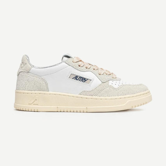 Medalist Low Woman - Leather/Glitter White/White - Galvanic.co
