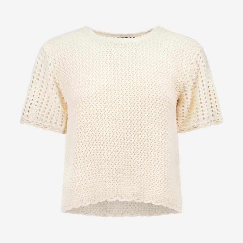Khloe Short Sleeve - Ivory - Galvanic.co