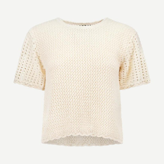 Khloe Short Sleeve - Ivory - Galvanic.co