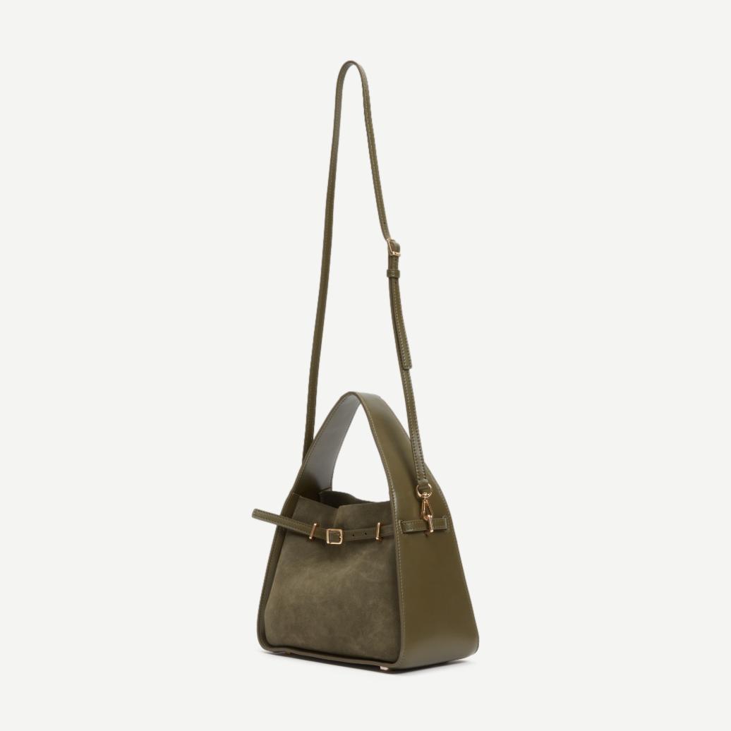 Cleo Small Suede Bucket Bag - Galvanic.co