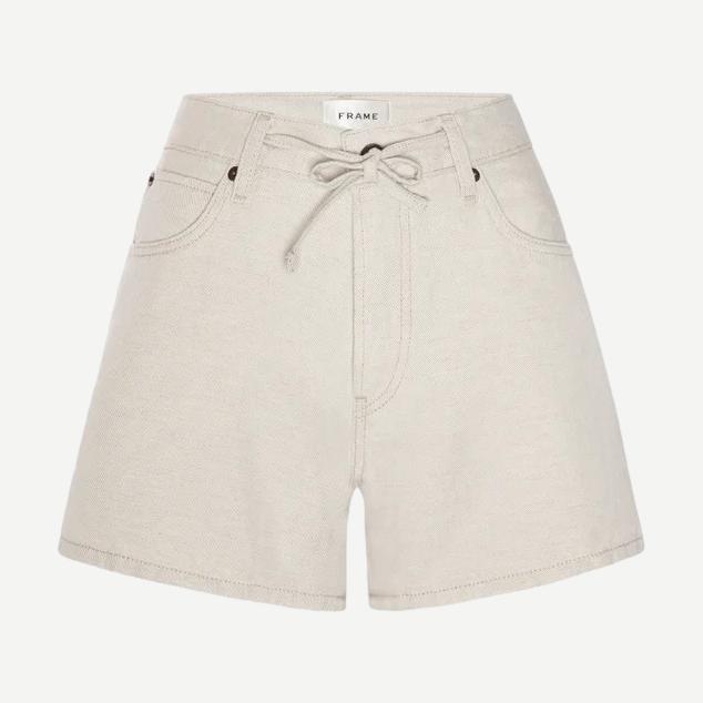 Off Duty Drawstring Long Hang Short - Natural Ecru - Galvanic.co