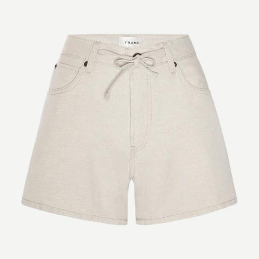 Off Duty Drawstring Long Hang Short - Natural Ecru - Galvanic.co